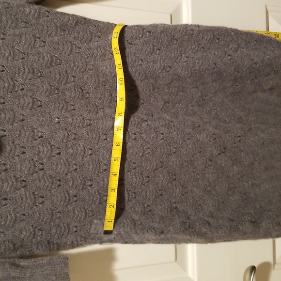 NWOT Cynthia Rowley size L long body, short sleeve sweater medium gray - Picture 6 of 7